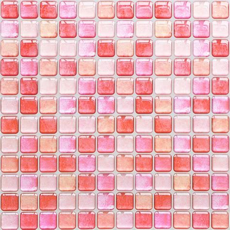 Yoillione Mattonelle Mosaico Piastrelle Cucina Rosa Autoadesivo