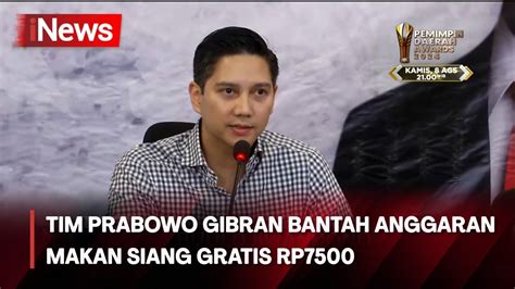 Tim Prabowo Gibran Bantah Kabar Pemangkasan Anggaran Makan Siang Gratis