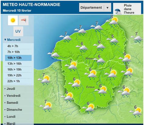 La météo du jour de rares éclaircies mais surtout de la pluie et