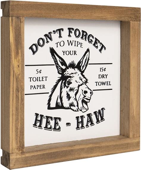 Amazon Flangairy Funny Bathroom Sign Wall Decor Wood Don T Forget