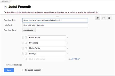 Detail Contoh Kuesioner Google Form Koleksi Nomer