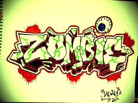 Zombie Graffiti by LilWolfieDewey on DeviantArt