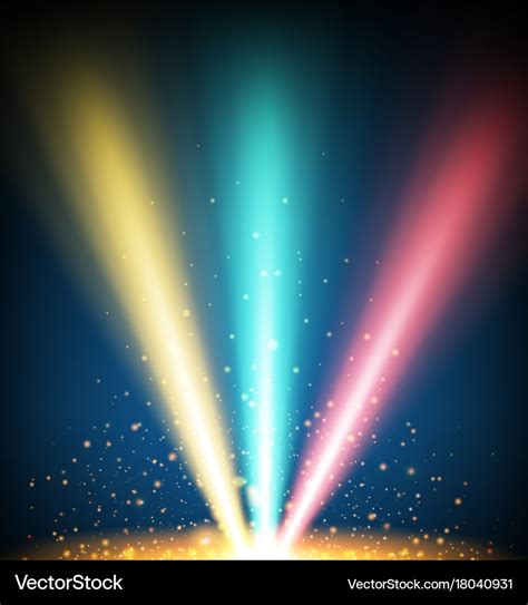 Background design with three color lights Vector Image