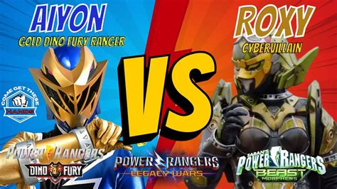 Power Rangers Legacy Wars Gold Dino Fury Ranger Aiyon Vs Cybervillain