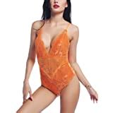 Joyaria Womens Sexy Teddy One Piece Lingerie Lace Thong Bodysuit At