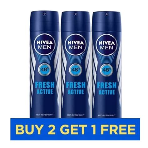 Buy Nivea Men Fresh Active Deo Spray 150ml Buy 2 Get 1 Free Online In