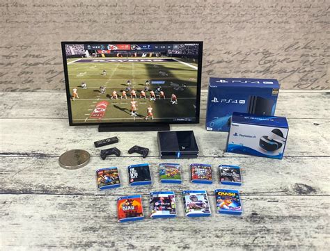 Dollshouse Miniature Ps4 Bundle 16 Items Personalised To Etsy