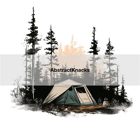 Camping Clipart Camp Outdoor Wilderness Nature Tent RV Bonfire High ...