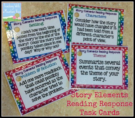 Task Card Corner: Using Task Cards for Reading Response