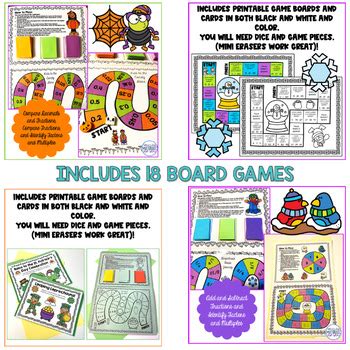 Fifth Grade Math Printable and Digital Games Bundle | TPT