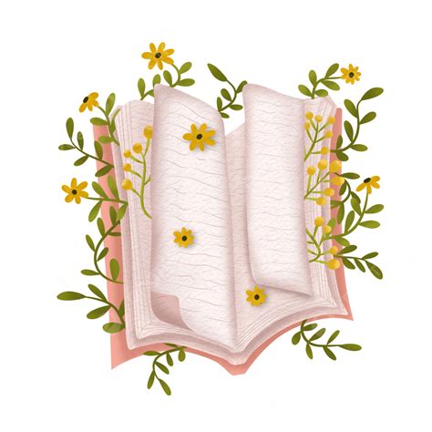 Ilustração De Livros E Folhas Png Livro Girassol Ilustração De Livro Imagem Png E Psd Para