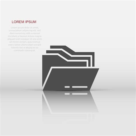 Premium Vector File Folder Icon In Flat Style Documents Archive