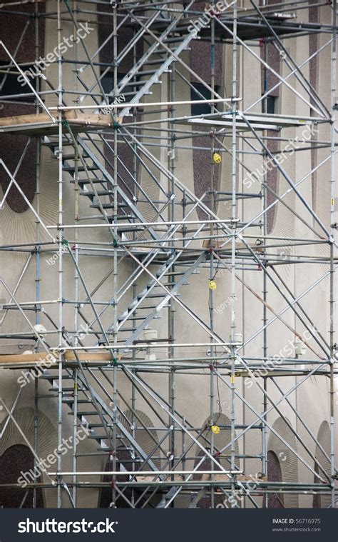 Scaffolding Ladder On Construction Site Stock Photo 56716975 | Shutterstock