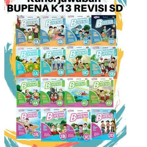 Jual KUNCI JAWABAN BUPENA Kelas 1 2 3 4 5 6 SD TEMA A B C D Erlangga