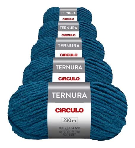 Kit 5 Lã Fio Ternura Círculo 100g 230m 5374 Arara Tricô Frete grátis