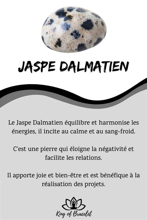 Jaspe Dalmatien Signification Propriétés Bienfaits et Vertus de la