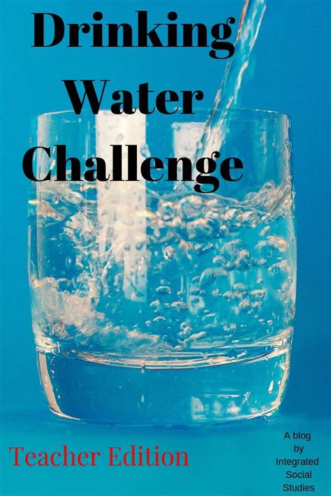 Drinking Water Challenge: Teacher Edition | Teacher blogs, Water ...