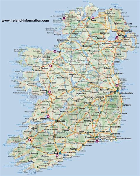 Northern Ireland Attractions Map