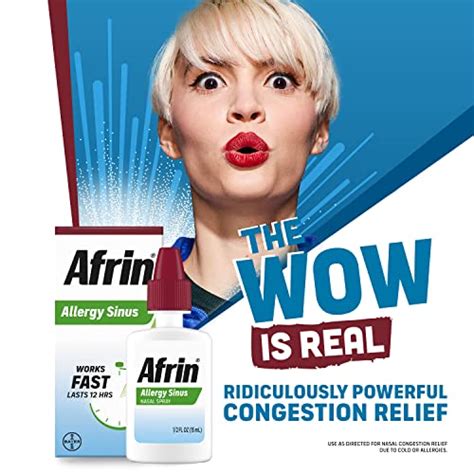 Afrin Allergy Sinus Nasal Spray Fast And Powerful Nasal Decongestion