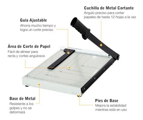 Guillotina Para Papel A A B B B Con Ajuste Y Guia Cuotas Sin Inter S