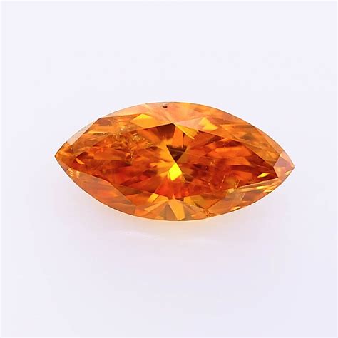 109 Carat Fancy Deep Yellowish Orange Diamond Marquise Shape I1