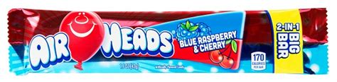 Airheads Blue Raspberry And Cherry 2 In 1 Big Bar