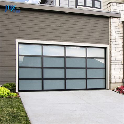 Modern Aluminum Transparent Full Vision Glass Garage Door China Glass