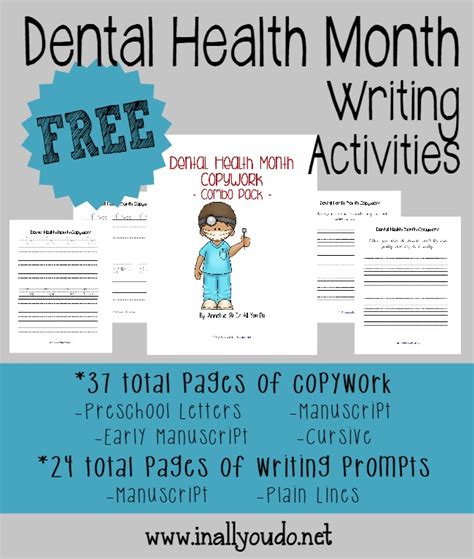 Dental Health Month Writing Activities – In All You Do