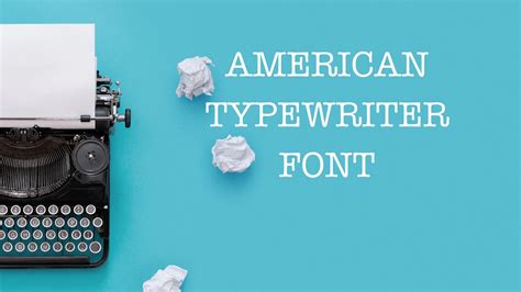 American Typewriter Font Free Download