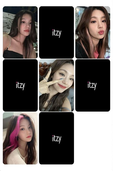 Yeji Pc Template Lomo Card Heart Images Kpop Photocard Itzy