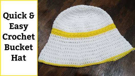 Quick And Easy Crochet Bucket Hat How To Crochet A Bucket Hat YouTube