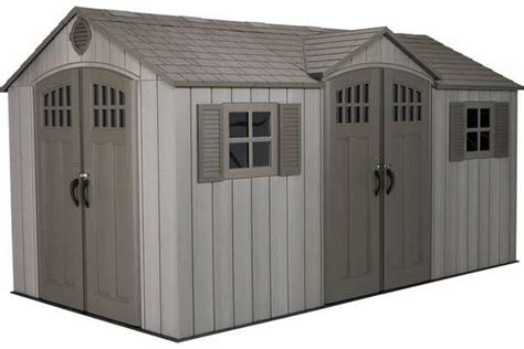 Lifetime 15 X 8ft Rough Cut Dual Entry Outdoor Storage Shed