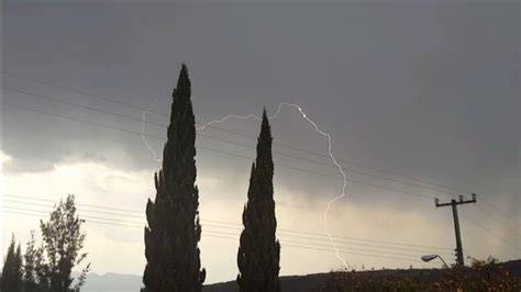 2 Thunderstorms With Close Lightning And Loud Thunder In Michoacán Mexico April 18 2017 Youtube