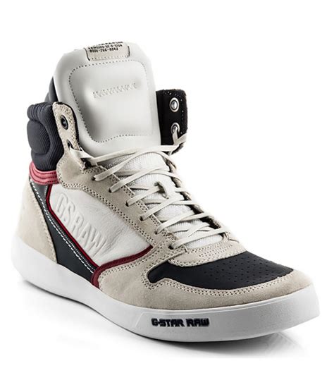 G Star Raw Mens Yard Pyro Hi Top White Hook Of The Day