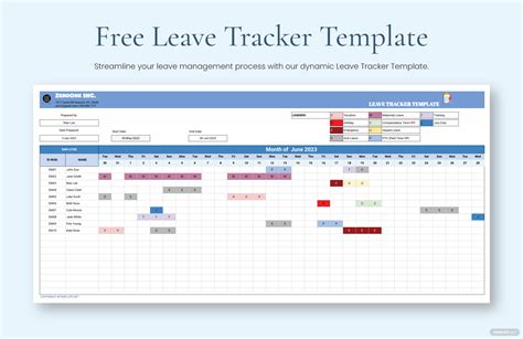 Free Leave Tracker Template Google Sheets Excel Template Net