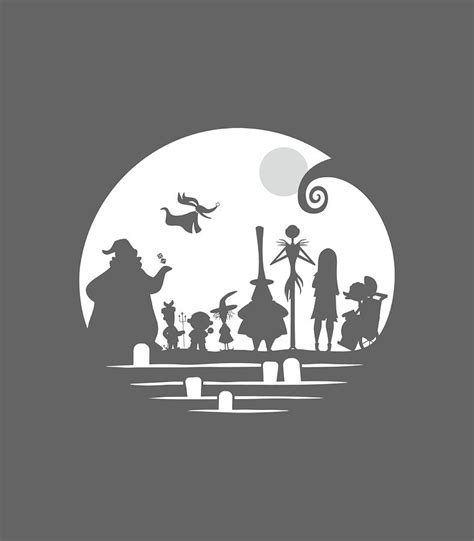 The Nightmare Before Christmas Character Silhouette Digital Art by ...