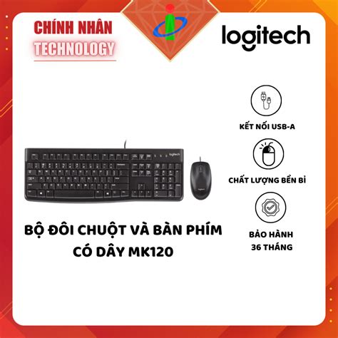 Logitech Mk120 Keyboard And Mouse Combo Set Shopee Philippines