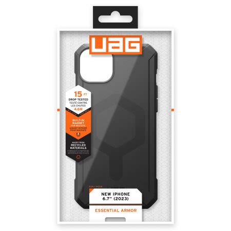 Uag Essential Armor Black Magsafe Case For Iphone Plus