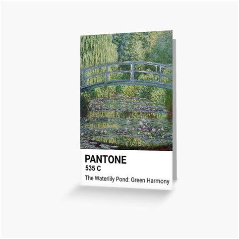 Pantone Claude Monet The Waterlily Pond Green Harmony Greeting