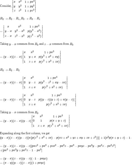 Question 3 Using Properties Of Determinants Prove Begin{array}{l}begin{array}{l}x Y Yend{array