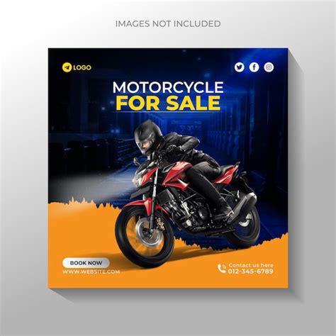 Premium Vector New Bike Sale Social Media Motorcycle Riding Social Media Post Bike Service