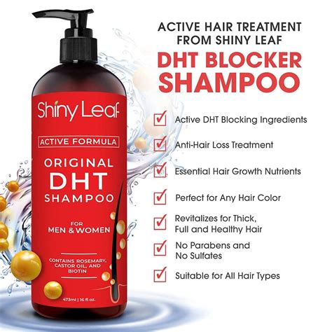 Dht Blocker Anti Hair Loss Shampoo With Biotin Natural Formula For Hair Growth And Thinning Hair