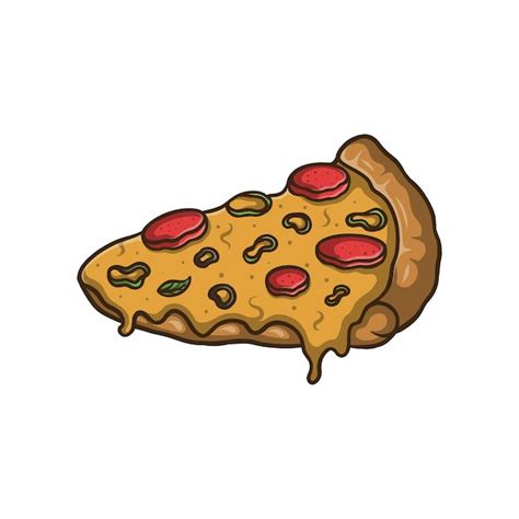 Premium Vector Pizza Slice Vector Illustration