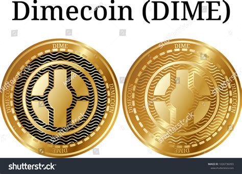 Set Physical Golden Coin Dimecoin Dime Stock Vector (Royalty Free) 1026736093 | Shutterstock