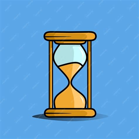 Premium Vector Hourglass Clipart Illustration Design On Blue Background