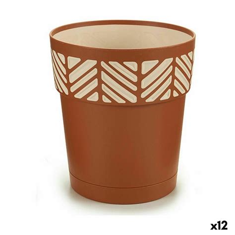 Pot Auto Arrosant Stefanplast Orfeo Terre Cuite Plastique 15 X 15 X 15