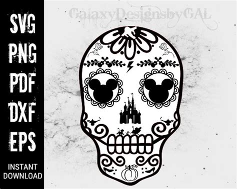 Sugar Skull Svg Png Pdf Eps Dxf Cute Sugar Skull Shirt Etsy