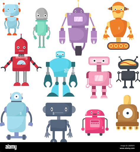 Robot Cartoon Banque D Images Vectorielles Alamy