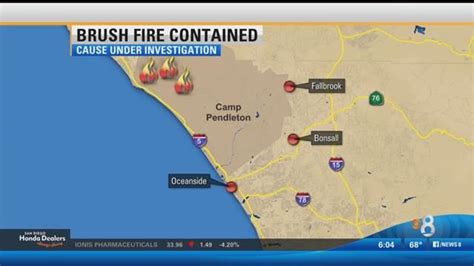 Brush Fire Near Camp Pendleton Burned 60 Acres