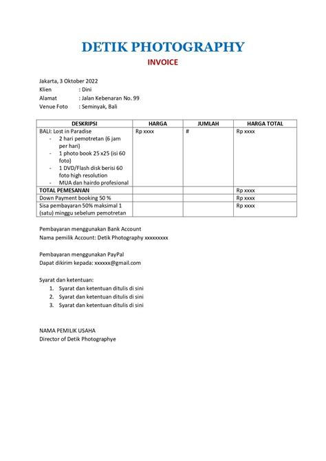 Contoh Invoice Pembayaran Serta Jenis Dan Cara Membuatnya Paperplane